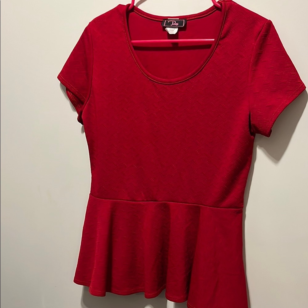 Red Peplum Top